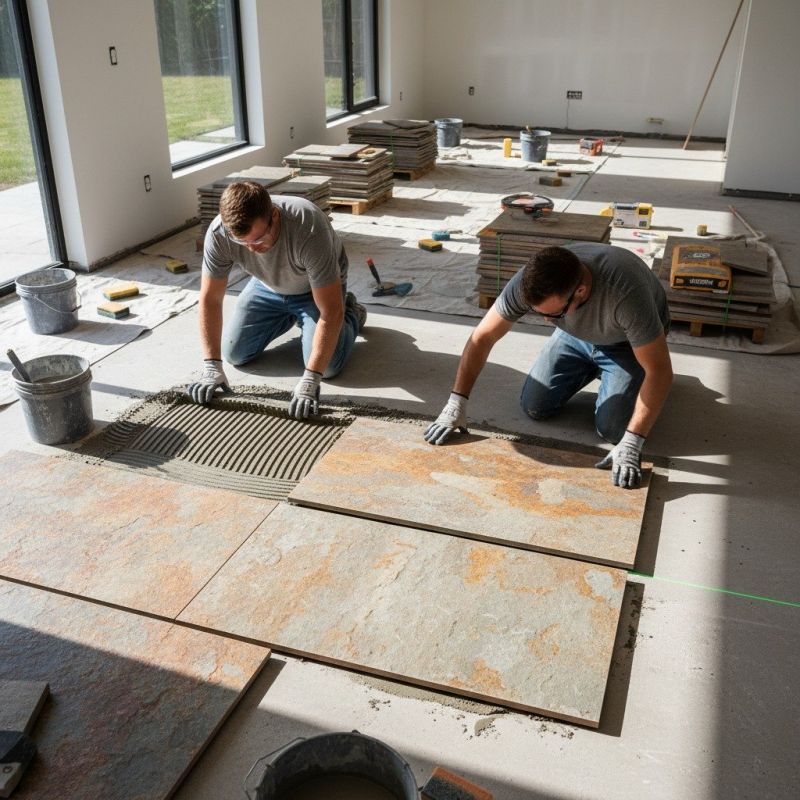 Granite Tiles Installation detail