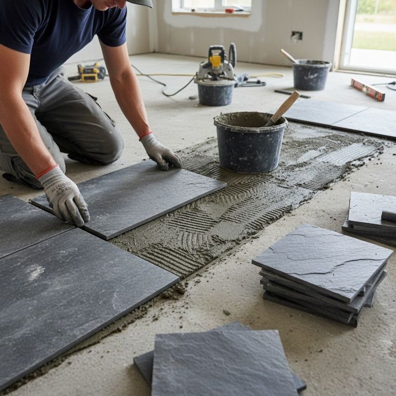 Granite Tiles Installation detail