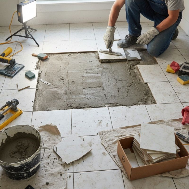 Marble Floor Repair detail
