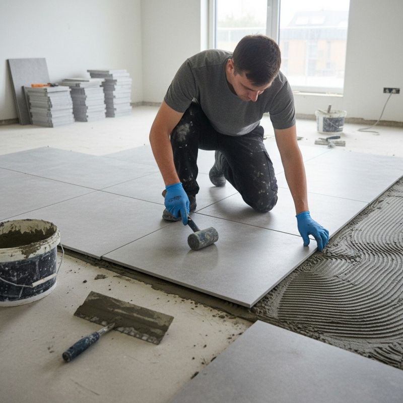 Porcelain Tile Installation detail