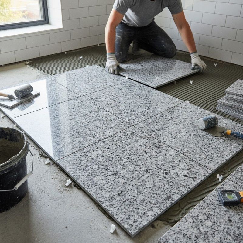 Stone Floor Installation detail