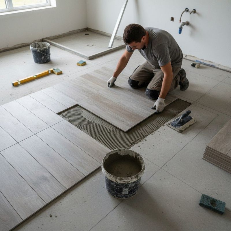 Tile Floor Installation detail